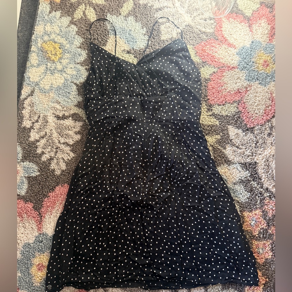 Volcom Black and White Polka Dot Mini Dress